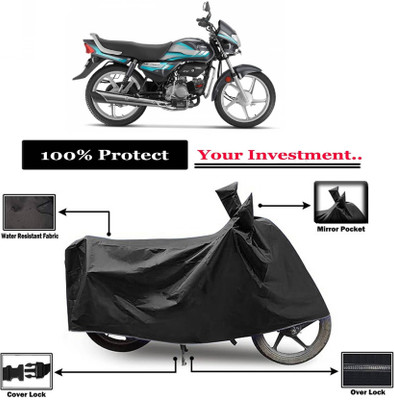 KEDIT Two Wheeler Cover for Hero(HF Deluxe i3s, Black)