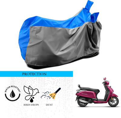 ANTHUB Waterproof Two Wheeler Cover for Hero(MotoCorp Destini 125, Grey, Blue)