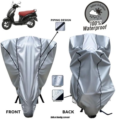 MADAFIYA Two Wheeler Cover for Suzuki(Access SE, Silver, Black)