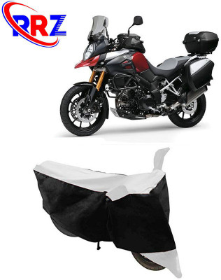RRZ Waterproof Two Wheeler Cover for Suzuki(V Strom 1000, Black, White)