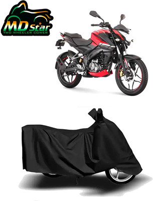 Mdstar Waterproof Two Wheeler Cover for Bajaj(Pulsar 160 NS DTS-i, Black)
