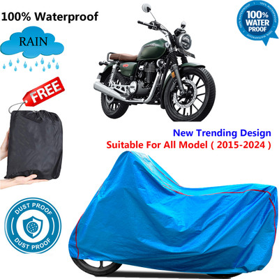 OliverX Waterproof Two Wheeler Cover for Honda(Hness CB350, Blue)