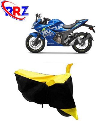 RRZ Waterproof Two Wheeler Cover for Suzuki(Gixxer SF 250, Black, Yellow)