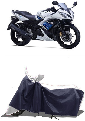 SUGASHRI Waterproof Two Wheeler Cover for Yamaha(YZF R15 S, White, Blue)