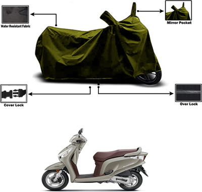 Amexride Two Wheeler Cover for Honda(Aviator, Green)
