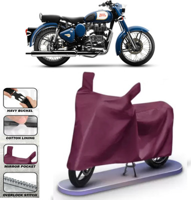 WMIZEXA Waterproof Two Wheeler Cover for Royal Enfield(Maroon)