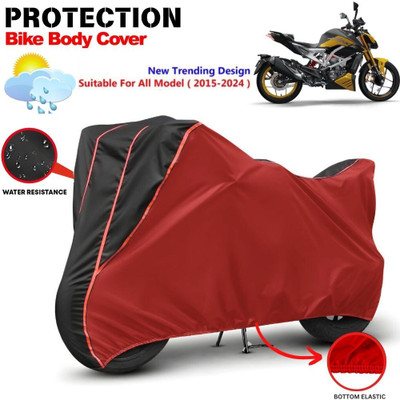 CABRY Waterproof Two Wheeler Cover for TVS(Apache RTR 310, Red, Black)