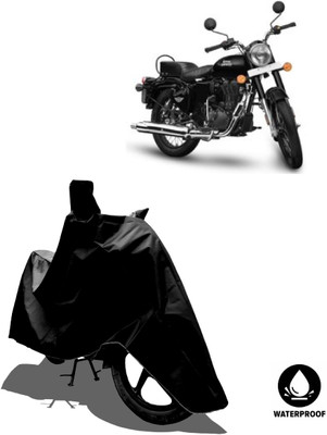 Amexride Waterproof Two Wheeler Cover for Royal Enfield(Bullet 350 New, Black)