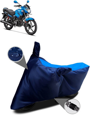 AutoGalaxy Waterproof Two Wheeler Cover for Hero(Glamour Programmed FI BS6, Blue)