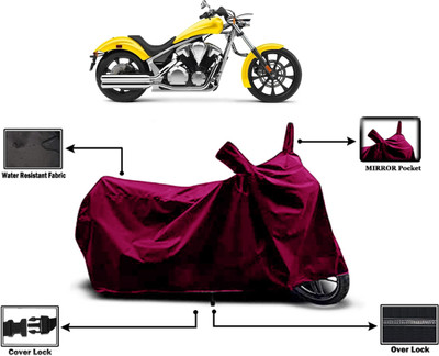 Amexride Two Wheeler Cover for Honda(VT 1300CX, Maroon)