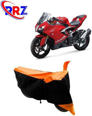 RRZ Waterproof Two Wheeler Cover for TVS(Apache RR 310, Black, Orange)