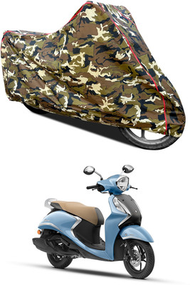 GOSHIV-car and bike accessories Waterproof Two Wheeler Cover for Yamaha(Fascino 125 BS6, Yellow)