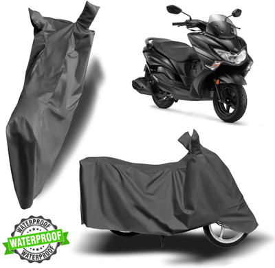 ROYAL AUTO MART Waterproof Two Wheeler Cover for Suzuki(Burgman Street 125, Grey)