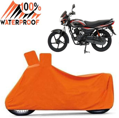 ROYAL AUTO MART Waterproof Two Wheeler Cover for Bajaj(Platina 110, Orange)