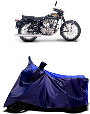 VESMEI Two Wheeler Cover for Royal Enfield(Bullet Electra Twinspark, Blue)