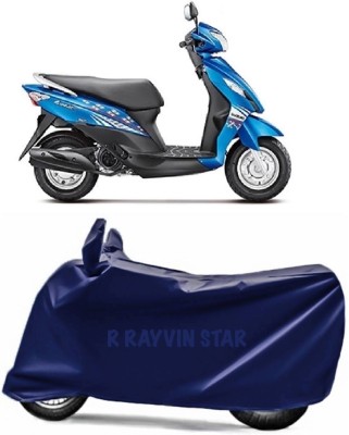 R Rayvin Star Two Wheeler Cover for Suzuki(Let's, Blue)