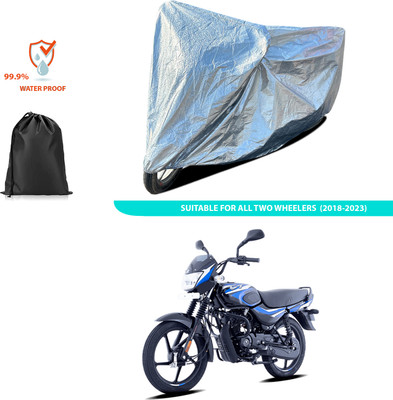 CODOKI Waterproof Two Wheeler Cover for Bajaj(CT100, Silver)