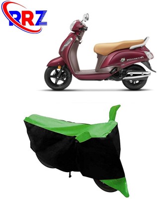 RRZ Waterproof Two Wheeler Cover for Suzuki(New Access 125, Black, Green)