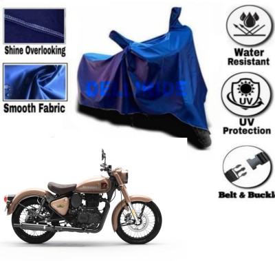 TPNYKR Waterproof Two Wheeler Cover for Royal Enfield(Classic 350, Blue)