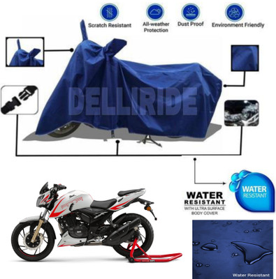 TPNYKR Waterproof Two Wheeler Cover for TVS(Apache RTR 200, Blue)