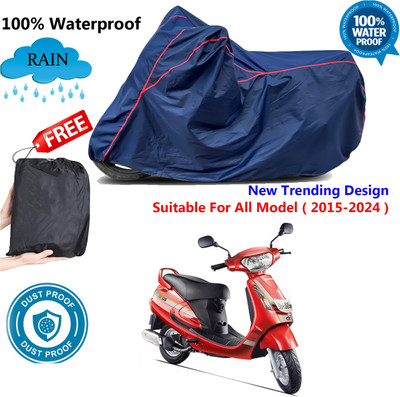 AUTOCAD Waterproof Two Wheeler Cover for Mahindra(Duro DZ, Blue, Red)
