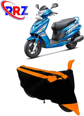 RRZ Waterproof Two Wheeler Cover for Hero(Maestro Edge, Black, Orange)