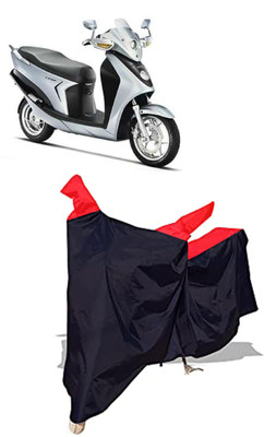 Amexride Two Wheeler Cover for Hero(Leap Hybrid SES, Black)