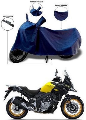 DeepShakshi AUTOMOTIVE Two Wheeler Cover for Suzuki(V Strom 650, Blue)