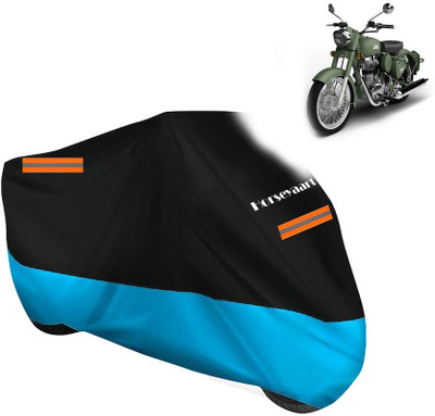 Horseyaart Waterproof Two Wheeler Cover for Royal Enfield(Battle Green, Blue)