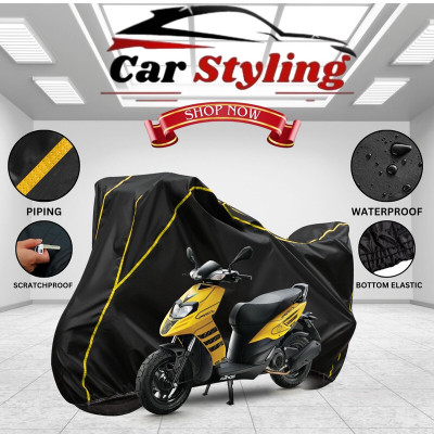 Car Styling Waterproof Two Wheeler Cover for Aprilia(Black, Yellow)