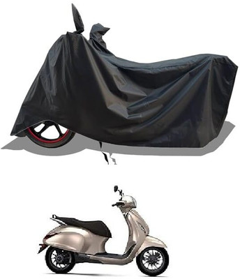 KEDIT Two Wheeler Cover for Bajaj(Urbanite Chetak, Black)