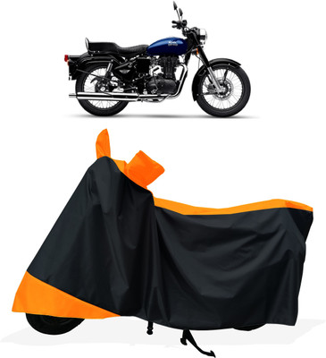 Tricway Two Wheeler Cover for Royal Enfield(Bullet 350 New BS6, Orange)
