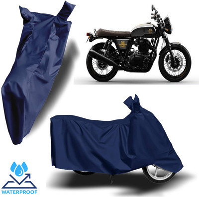 ROYAL AUTO MART Waterproof Two Wheeler Cover for Royal Enfield(Interceptor 650, Blue)