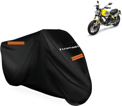 Horseyaart Waterproof Two Wheeler Cover for Ducati(Scrambler 1100, Black)