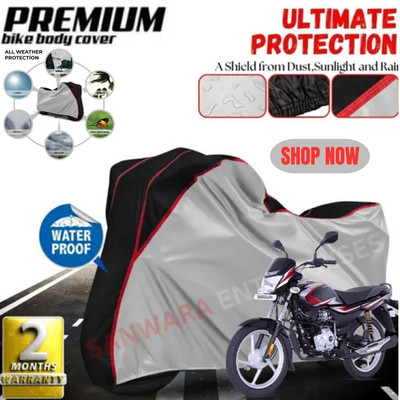 AutoGalaxy Waterproof Two Wheeler Cover for Bajaj(Platina, Silver)