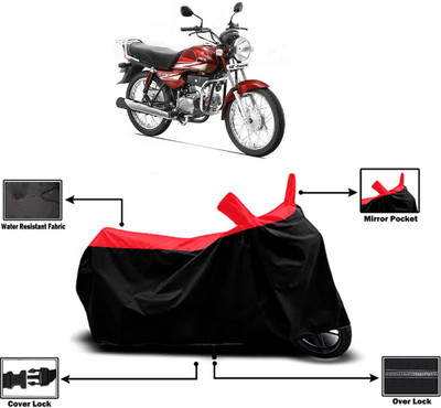 Amexride Two Wheeler Cover for Hero(HF Dawn, Red)
