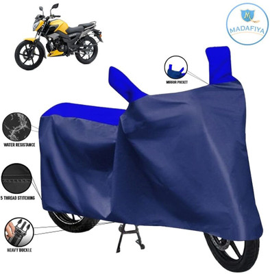 MADAFIYA Waterproof Two Wheeler Cover for TVS(Raider, Blue, Multicolor)