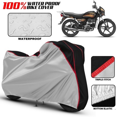 xodi Waterproof Two Wheeler Cover for Hero(Splendor Plus, Silver, Black, Multicolor)