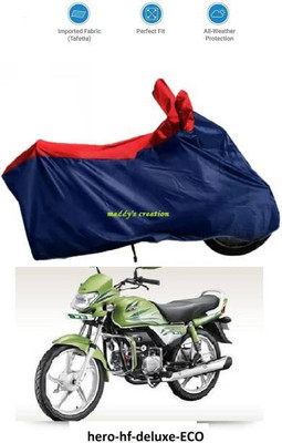 RAAMKM Two Wheeler Cover for Hero(HF, Red, Black)