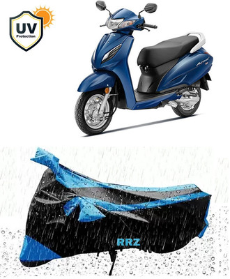 RRZ Waterproof Two Wheeler Cover for Honda(Activa 6G, Black, Blue)