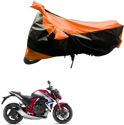 Mdstar Waterproof Two Wheeler Cover for Honda(CB 1000R, Black, Orange)