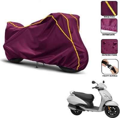 Car Life Two Wheeler Cover for TVS(Jupiter, Maroon, Yellow)