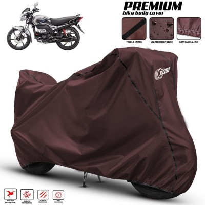 xodi Waterproof Two Wheeler Cover for Hero(Passion Plus, Maroon, Black)