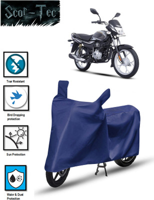 SCOR-TEC Waterproof Two Wheeler Cover for Bajaj(Platina 100, Blue)