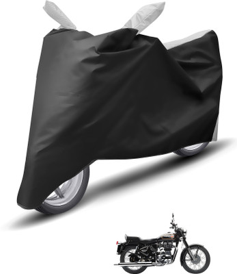 Caronix Waterproof Two Wheeler Cover for Royal Enfield(Standard 350, Silver)