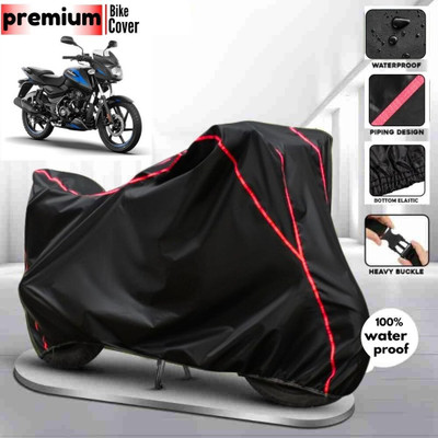 AutoGalaxy Waterproof Two Wheeler Cover for Bajaj(Pulsar 125, Black, Red)