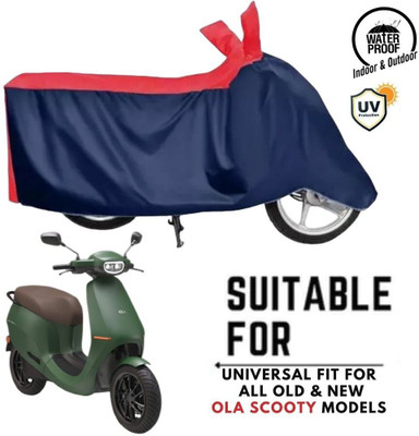 ZAQE Waterproof Two Wheeler Cover for Ola(Scooty, Blue, Red)