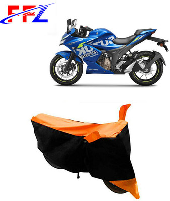 FFZ Waterproof Two Wheeler Cover for Suzuki(Gixxer SF 250, Black, Orange)