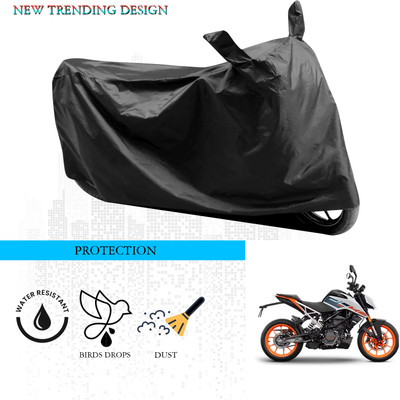 ANTHUB Waterproof Two Wheeler Cover for KTM(125 Duke, Black)
