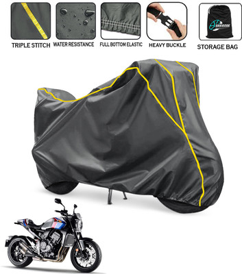 AUTOBIRSA Waterproof Two Wheeler Cover for Honda(CB1000R Plus, Grey)